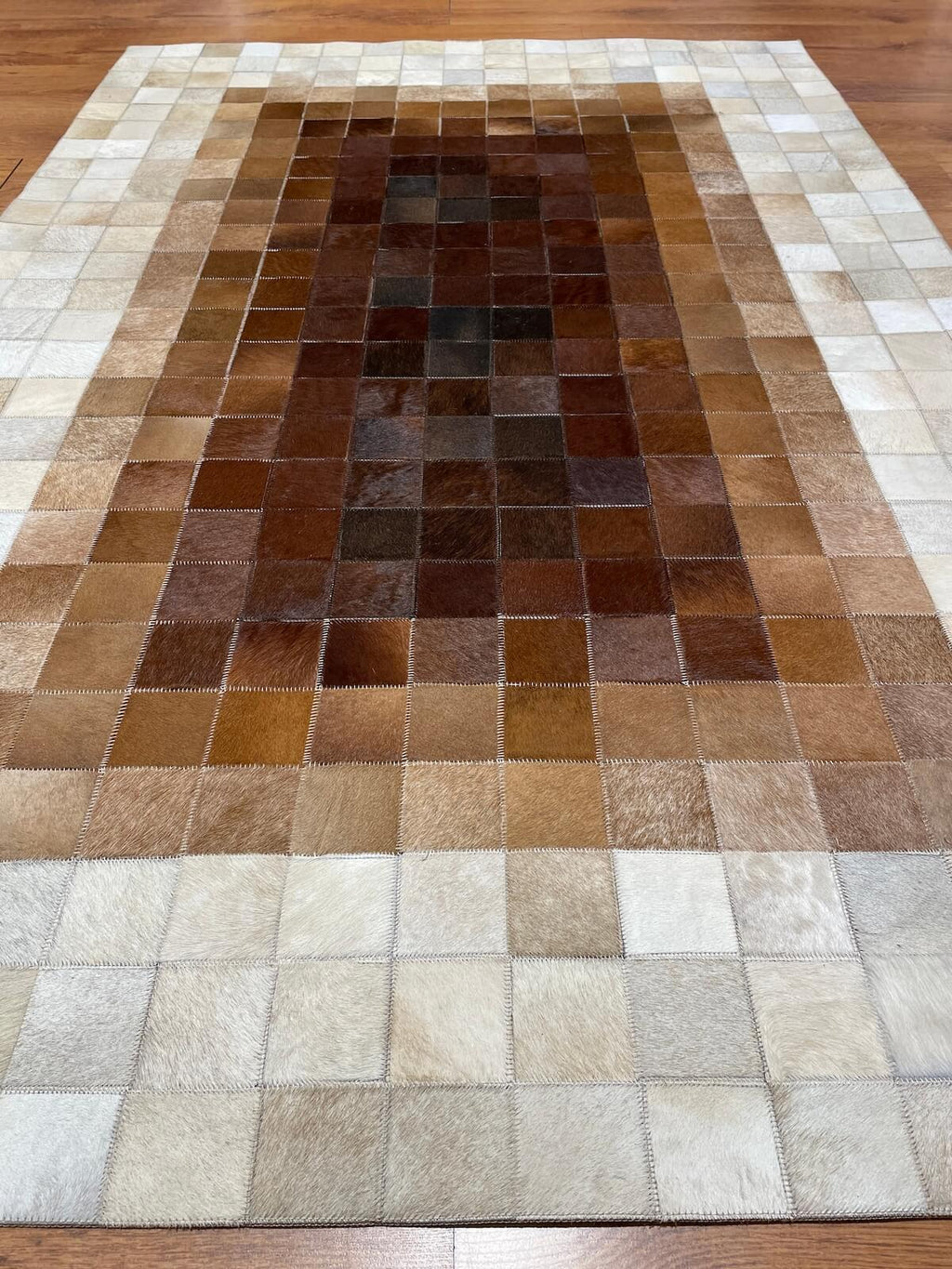 Patchwork Original Leather Rug by Camel Carpet