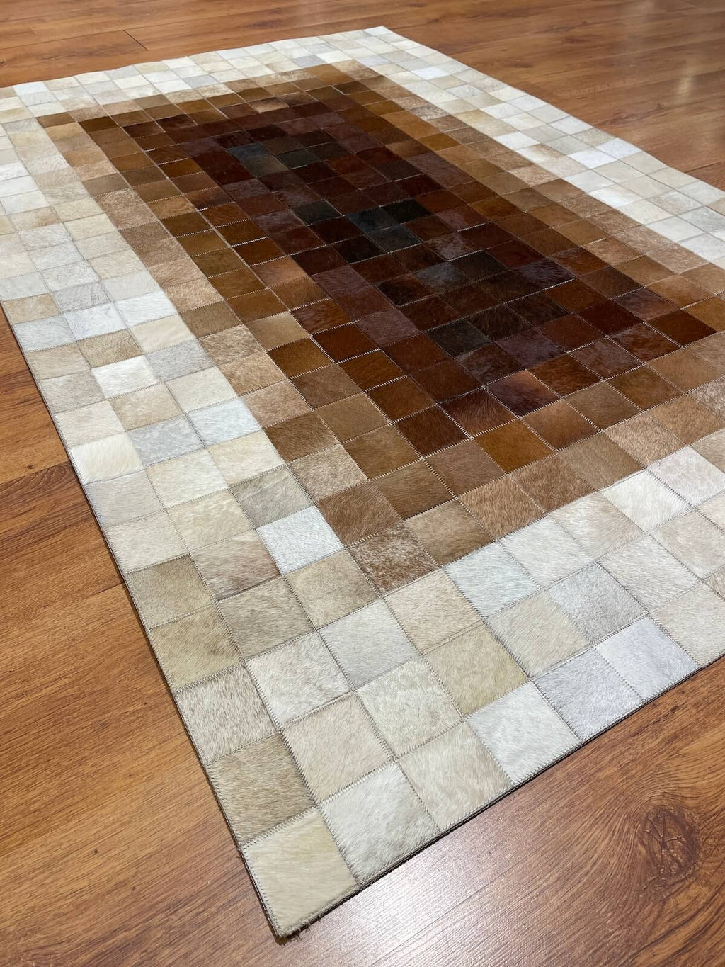 Patchwork Original Leather Rug by Camel Carpet