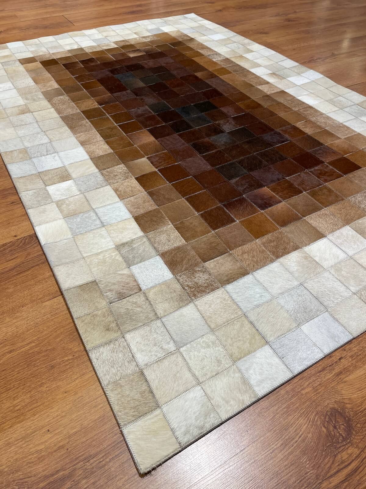 Patchwork Original Leather Rug by Camel Carpet