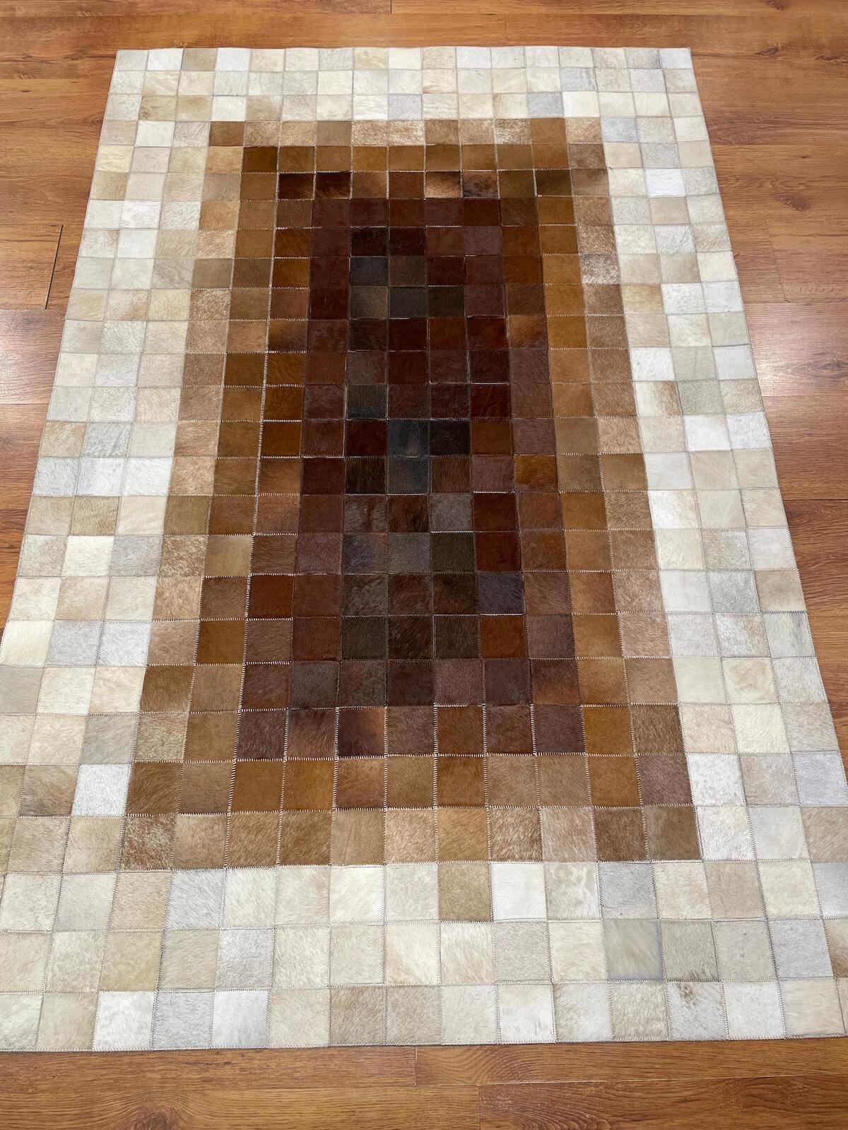 Patchwork Original Leather Rug by Camel Carpet
