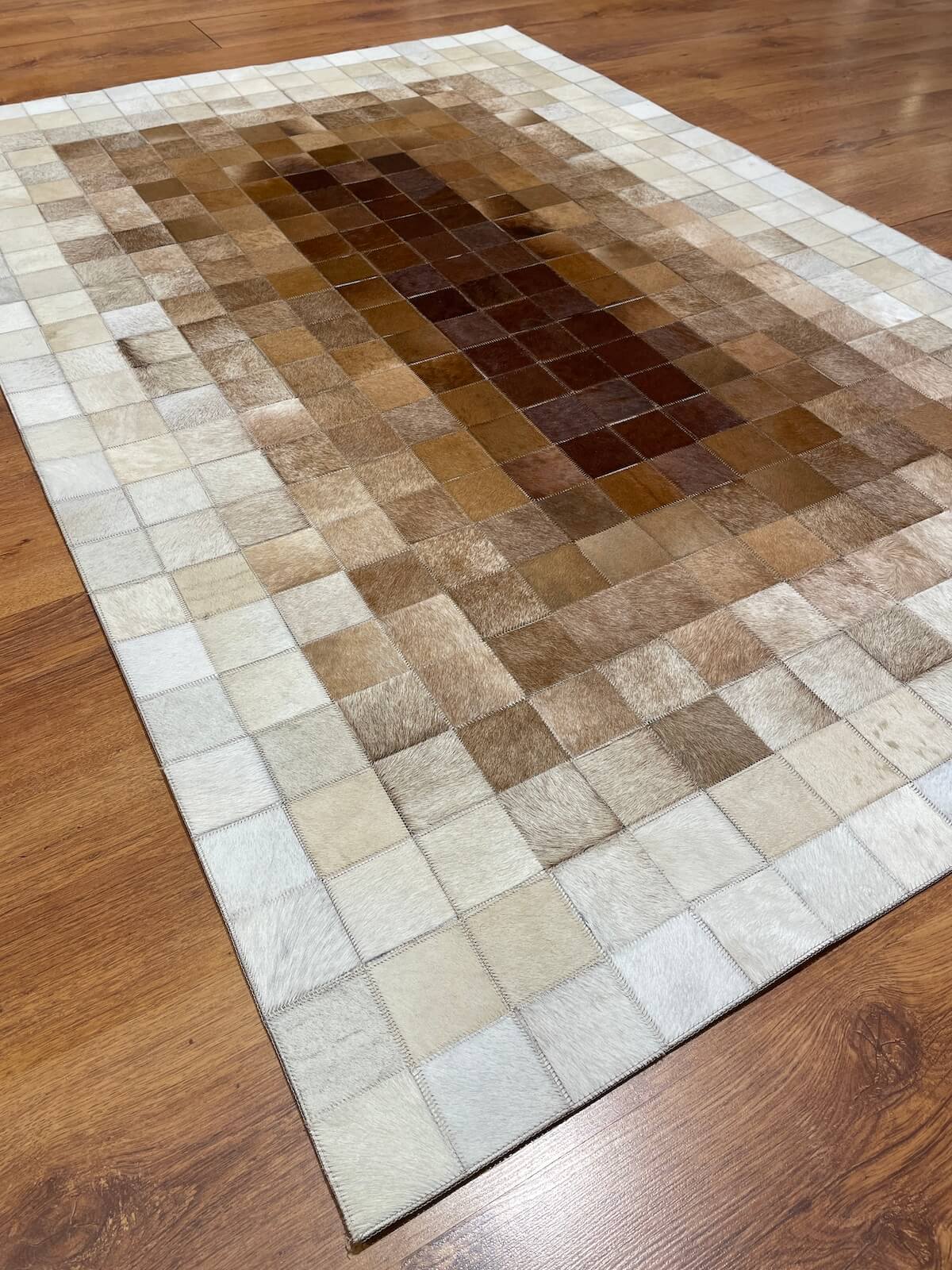 Patchwork Original Leather Rug by Camel Carpet
