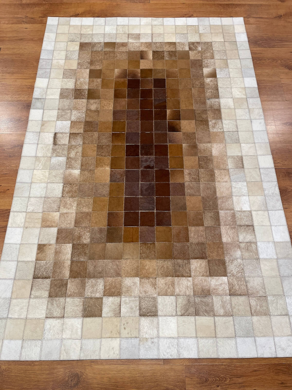 Patchwork Original Leather Rug by Camel Carpet