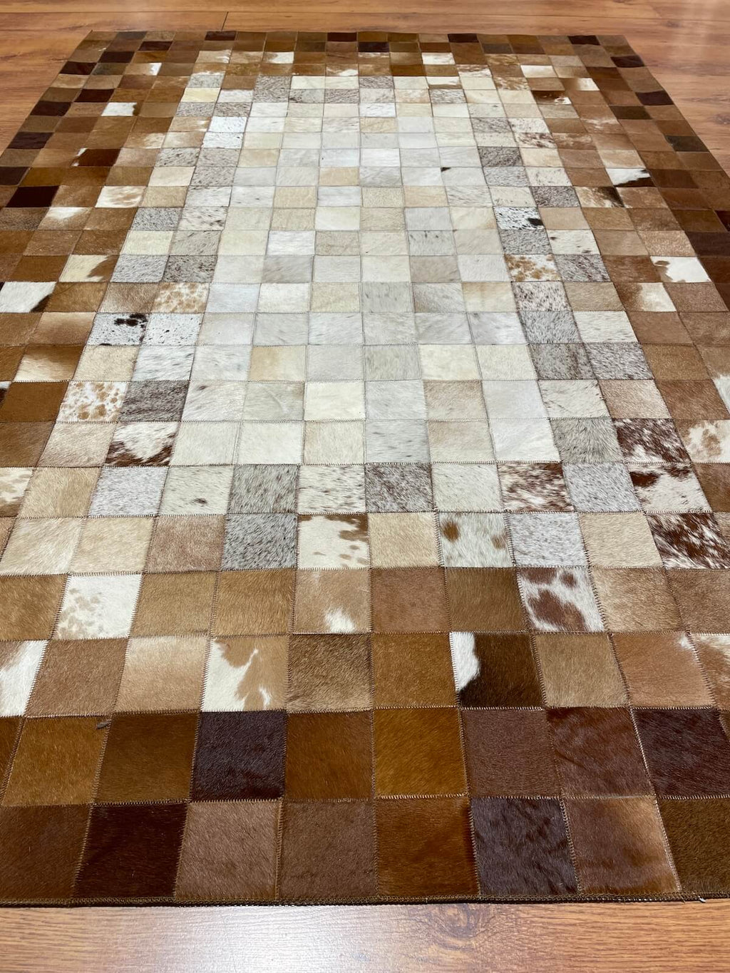 Patchwork Original Leather Rug by Camel Carpet