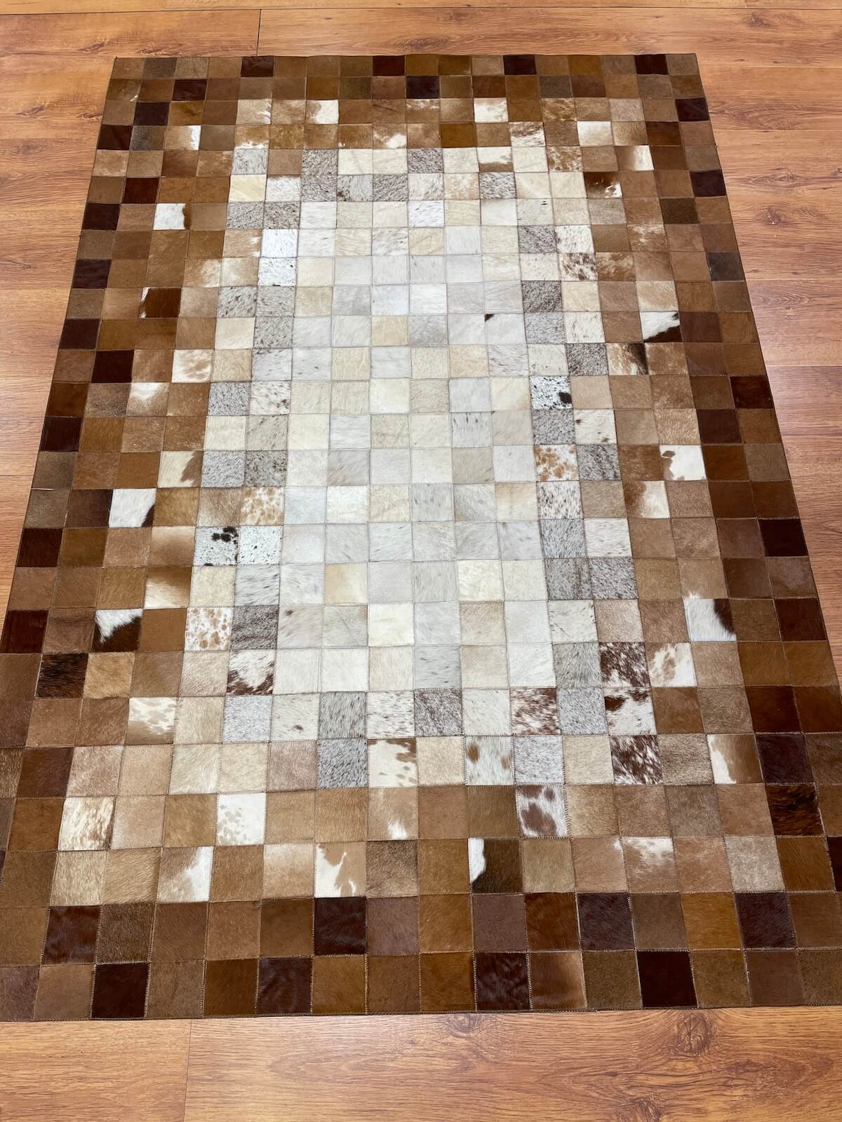 Patchwork Original Leather Rug by Camel Carpet