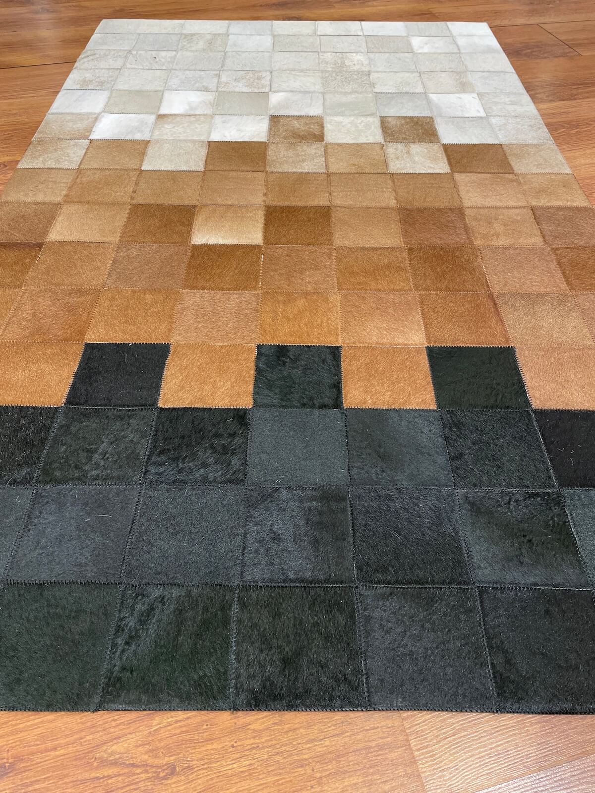 Patchwork Original Leather Rug by Camel Carpet