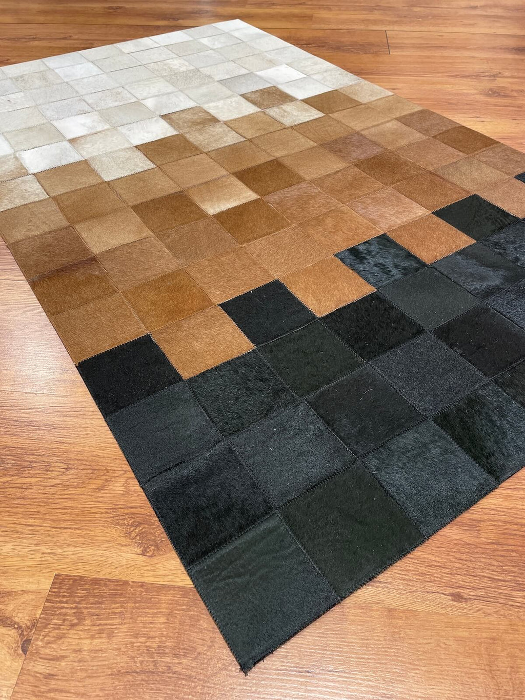 Patchwork Original Leather Rug by Camel Carpet
