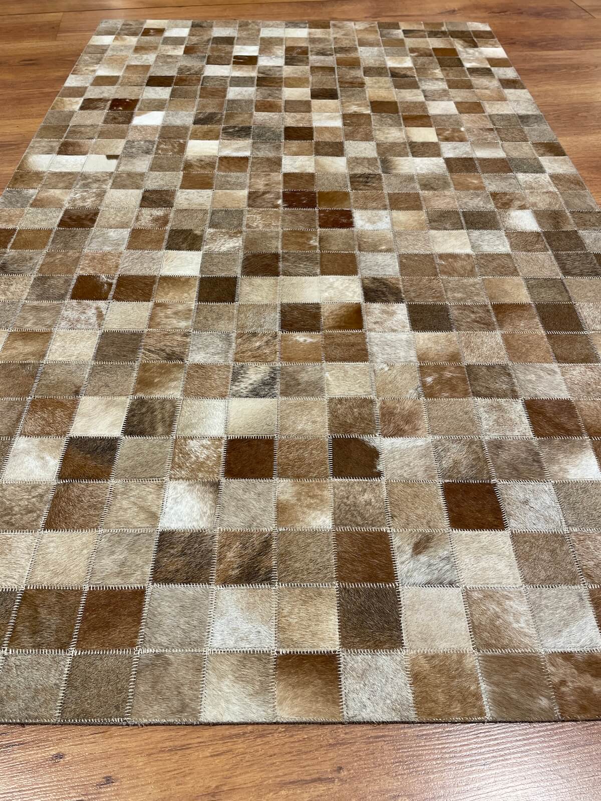Patchwork Original Leather Rug by Camel Carpet