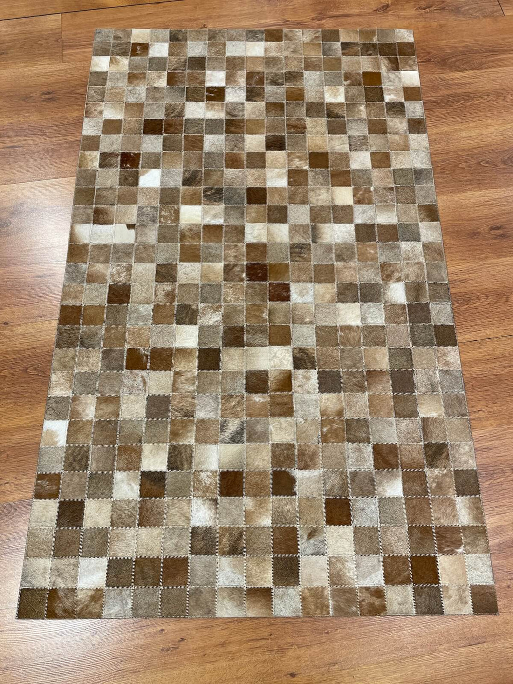 Patchwork Original Leather Rug by Camel Carpet