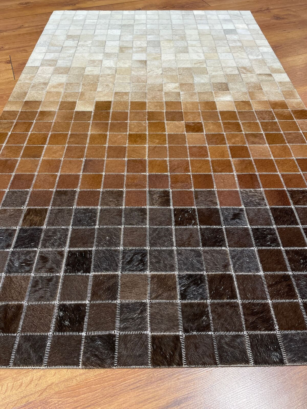 Patchwork Original Leather Rug by Camel Carpet