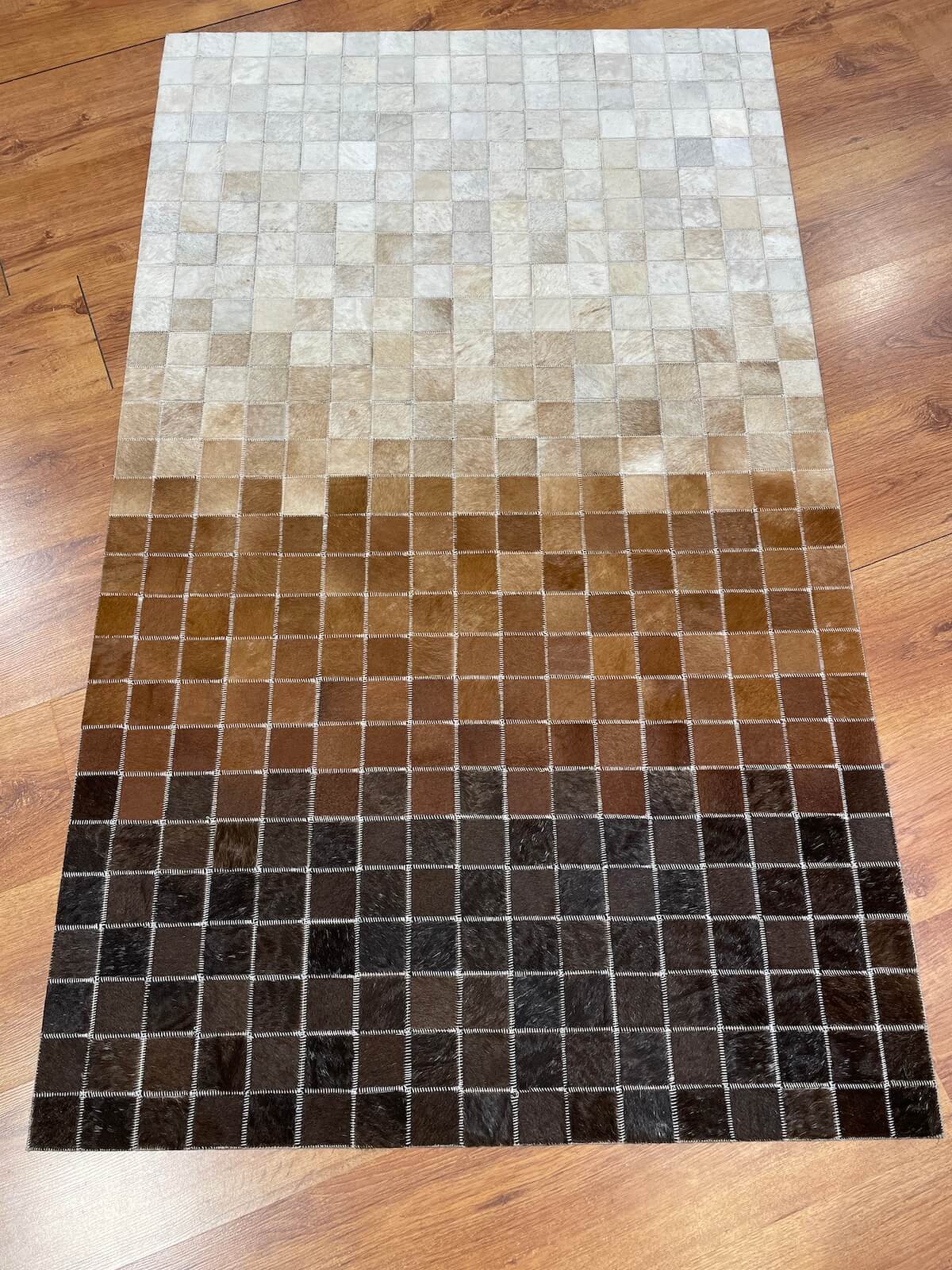 Patchwork Original Leather Rug by Camel Carpet