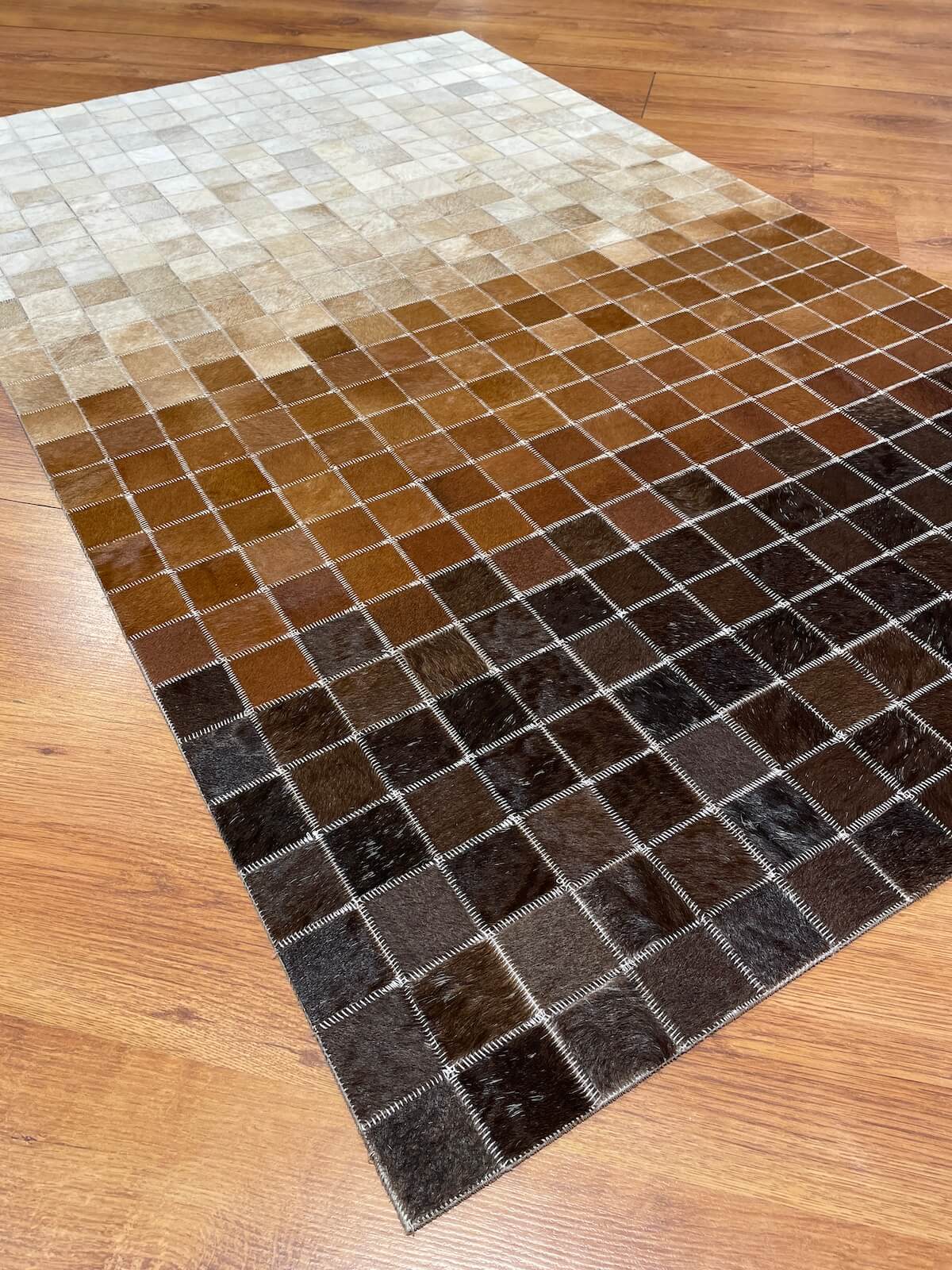 Patchwork Original Leather Rug by Camel Carpet
