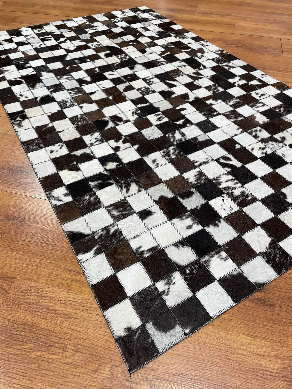 Patchwork Original Leather Rug by Camel Carpet