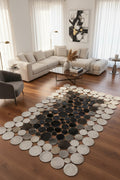 Polka Dot Original Leather Rug by Camel Carpet