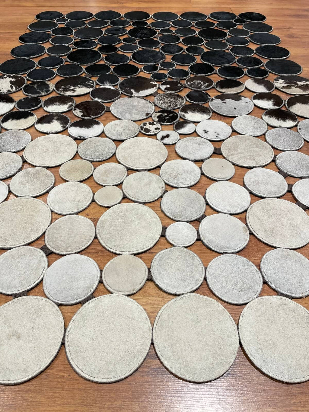 Polka Dot Original Leather Rug by Camel Carpet
