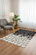 Polka Dot Original Leather Rug by Camel Carpet