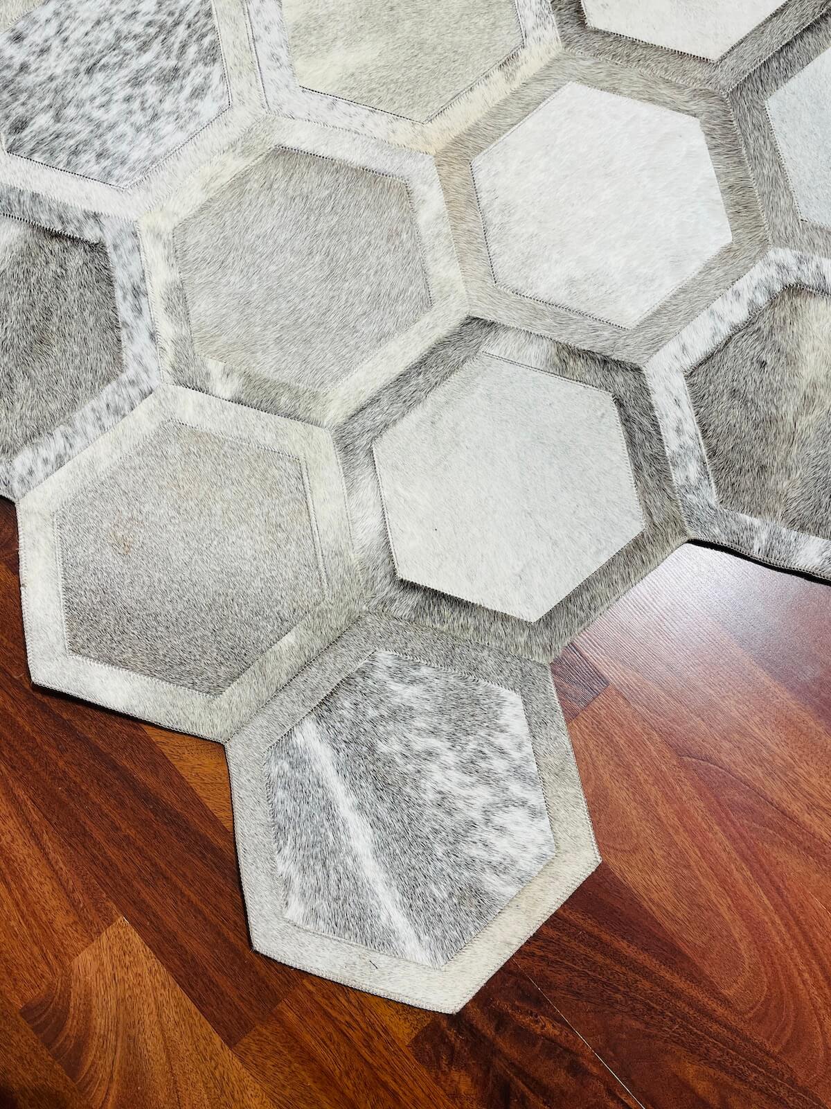 Patchwork Original Leather Rug – 120X180 by Camel Carpet