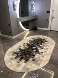 Patchwork Original Leather Rug by Camel Carpet