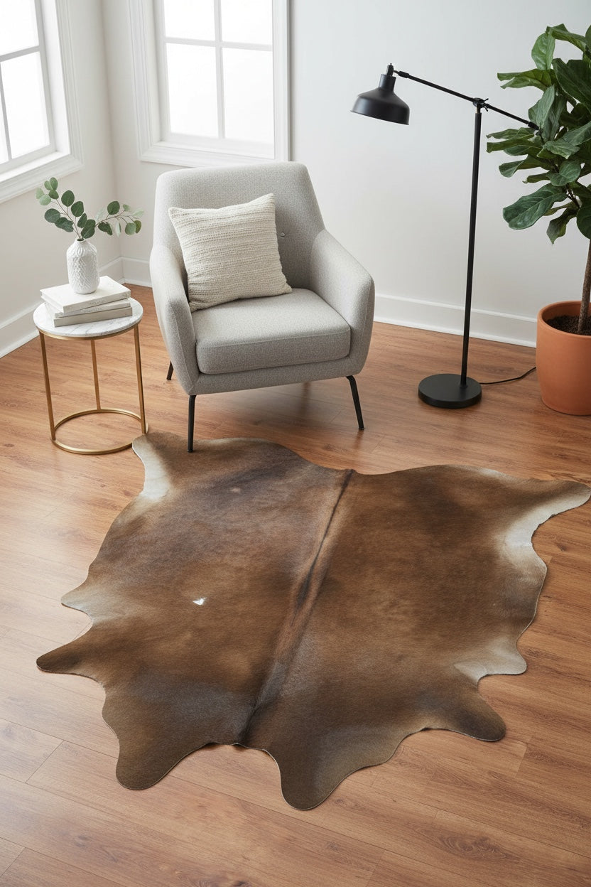 Argentine Original Leather Post Rug by Camel Carpet