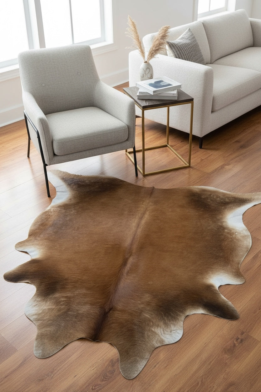 Argentine Original Leather Post Rug by Camel Carpet