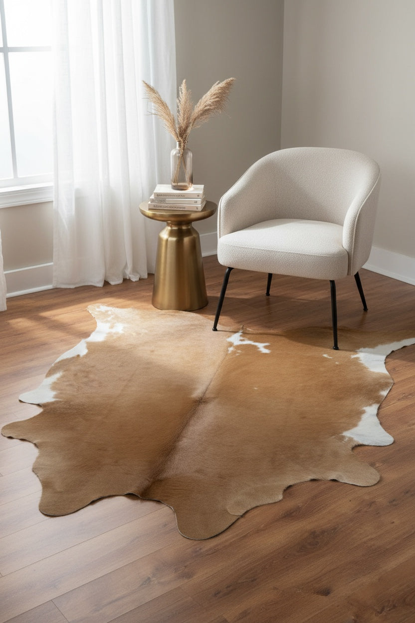 Argentine Original Leather Post Rug by Camel Carpet