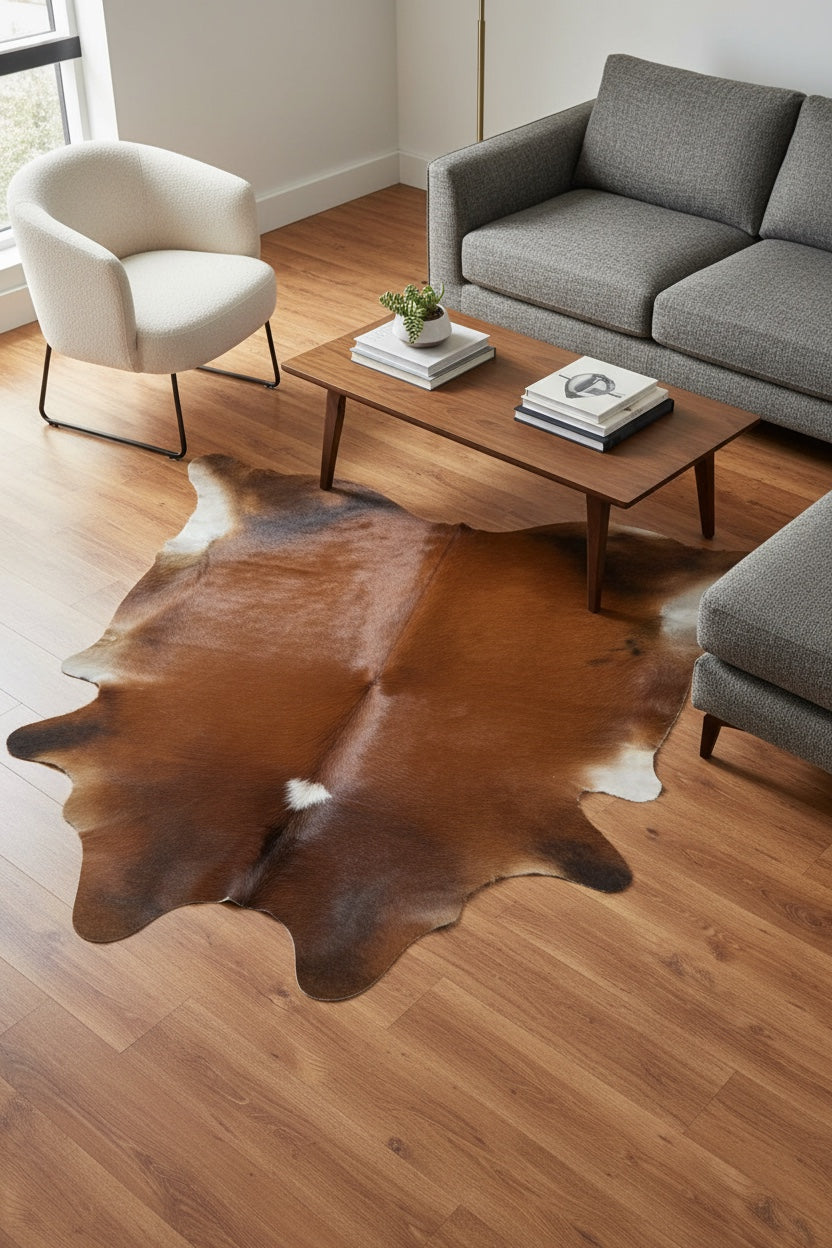 Argentine Original Leather Post Rug by Camel Carpet