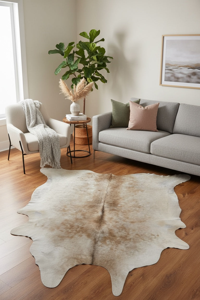 Argentine Original Leather Post Rug by Camel Carpet