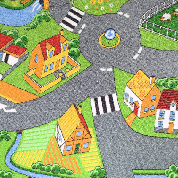 Wall-to-Wall Carpet Kids Little Village 90 by Camel Carpet