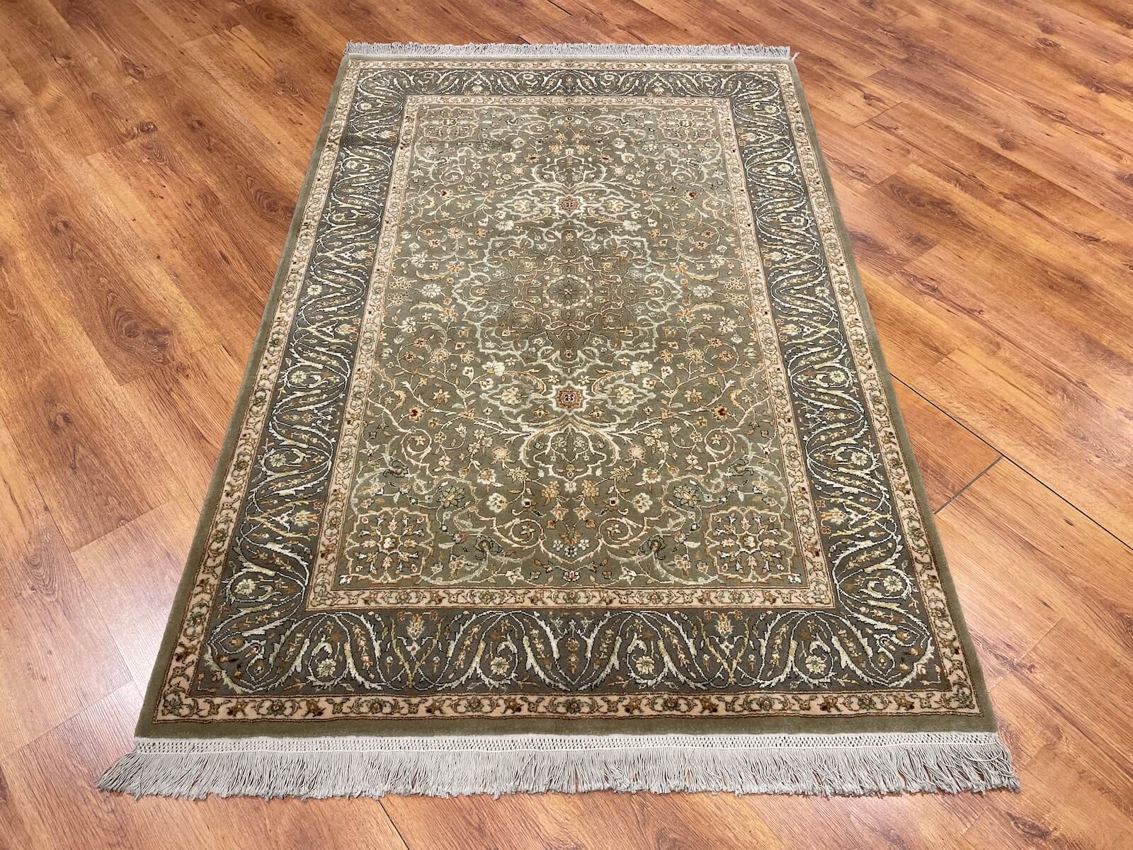 Enderun Silk-Blend Usak Handwoven Rug – 126X182 by Camel Carpet