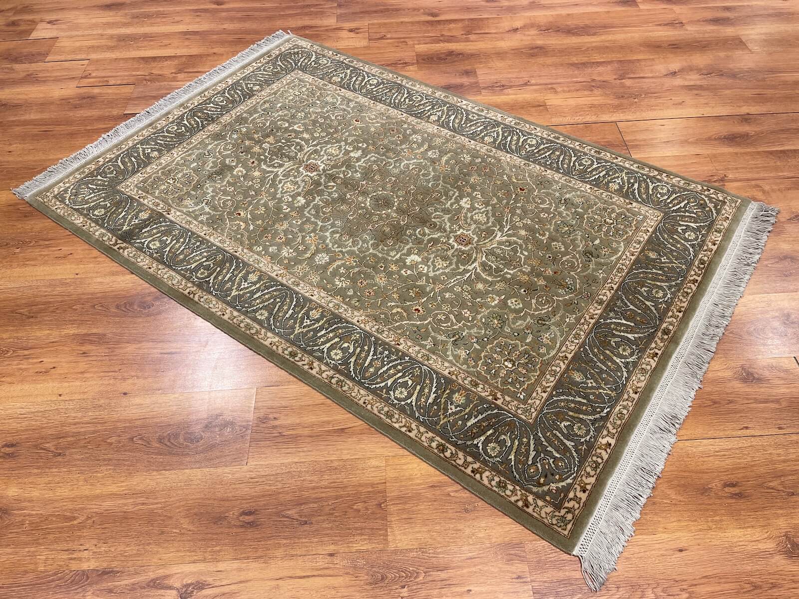 Enderun Silk-Blend Usak Handwoven Rug – 126X182 by Camel Carpet