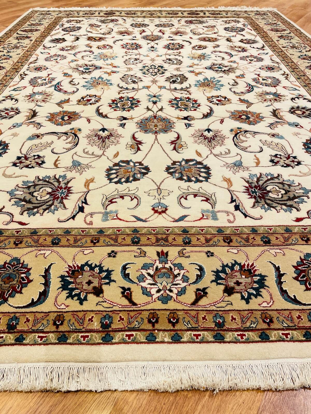 Enderun Silk-Blend Usak Handwoven Rug – 201X280 by Camel Carpet