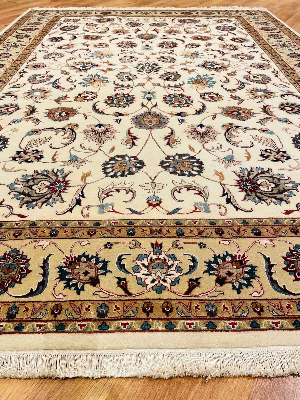 Enderun Silk-Blend Usak Handwoven Rug – 201X280 by Camel Carpet
