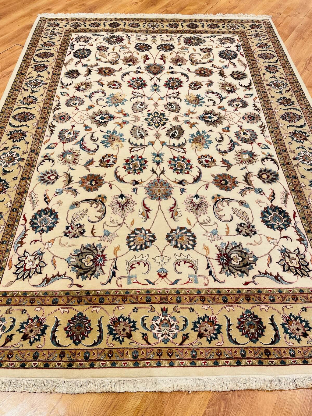 Enderun Silk-Blend Usak Handwoven Rug – 201X280 by Camel Carpet