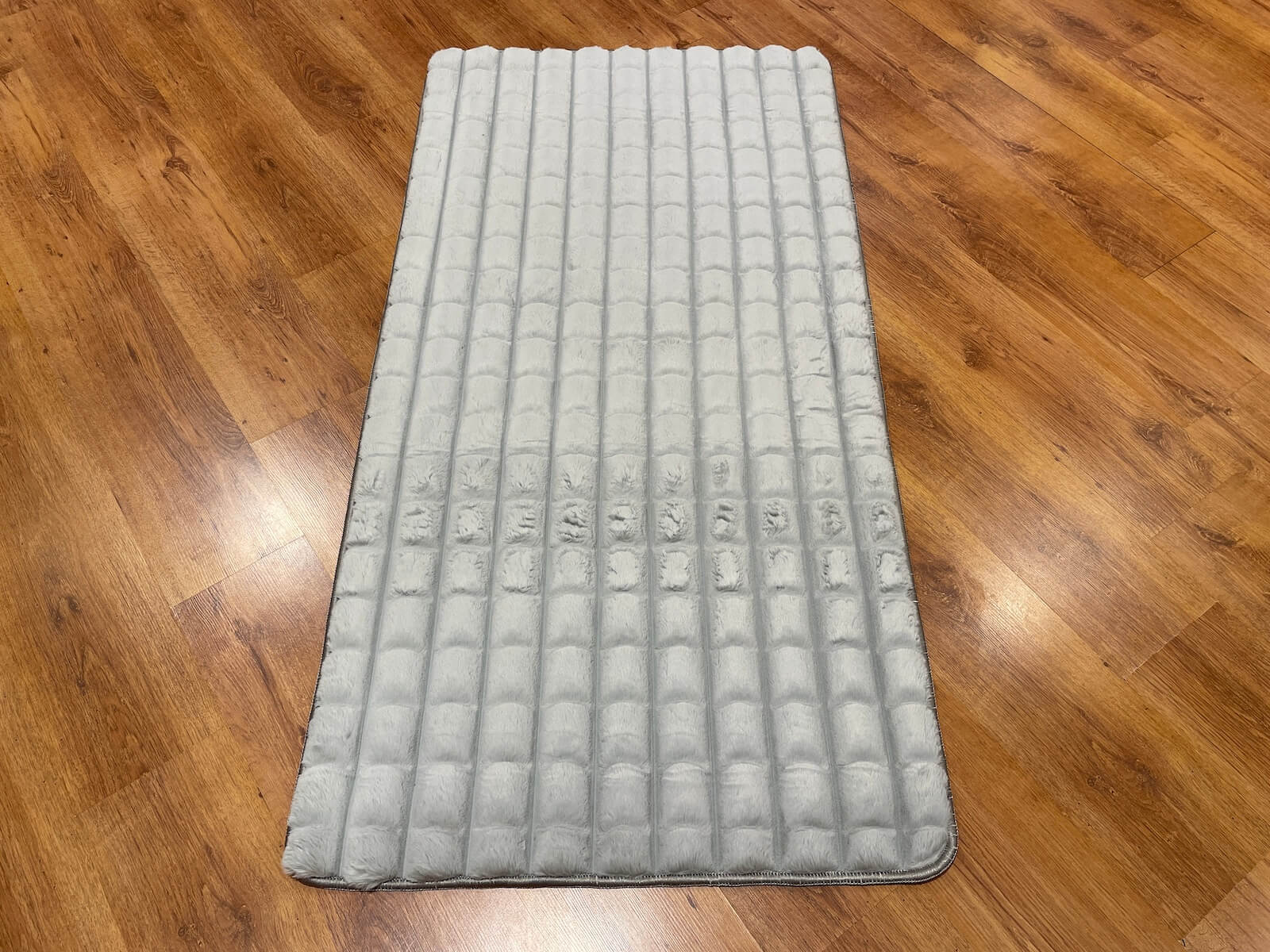 Piramit Patterned Gray Pelus Rug by Camel Carpet
