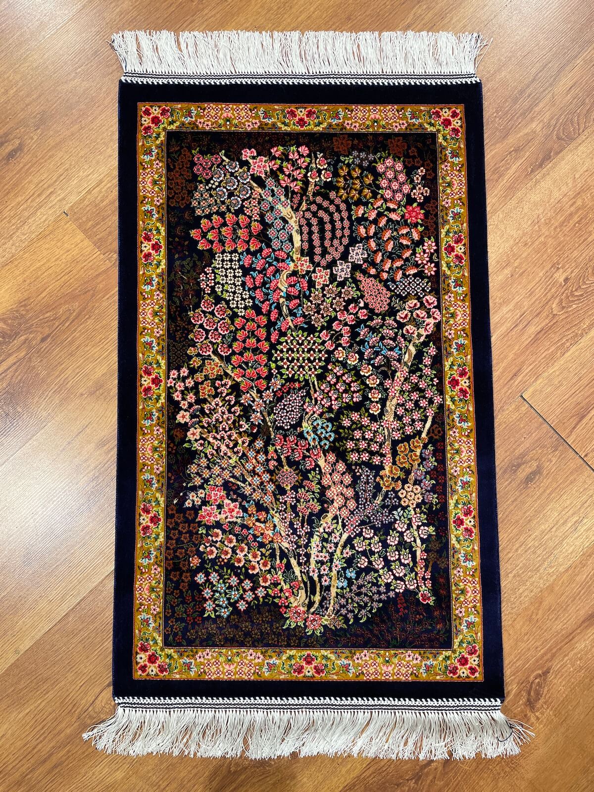 Hayat Agaci Patterned Tablo Bamboo Rug – 50X80 by Camel Carpet