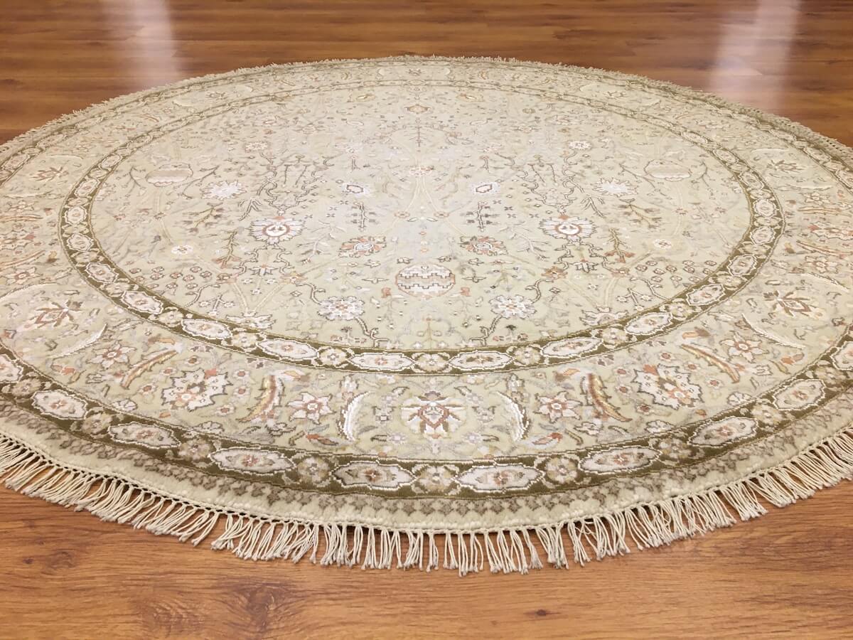 Hayyam Usak Handwoven Round Rug – 158X158 by Camel Carpet