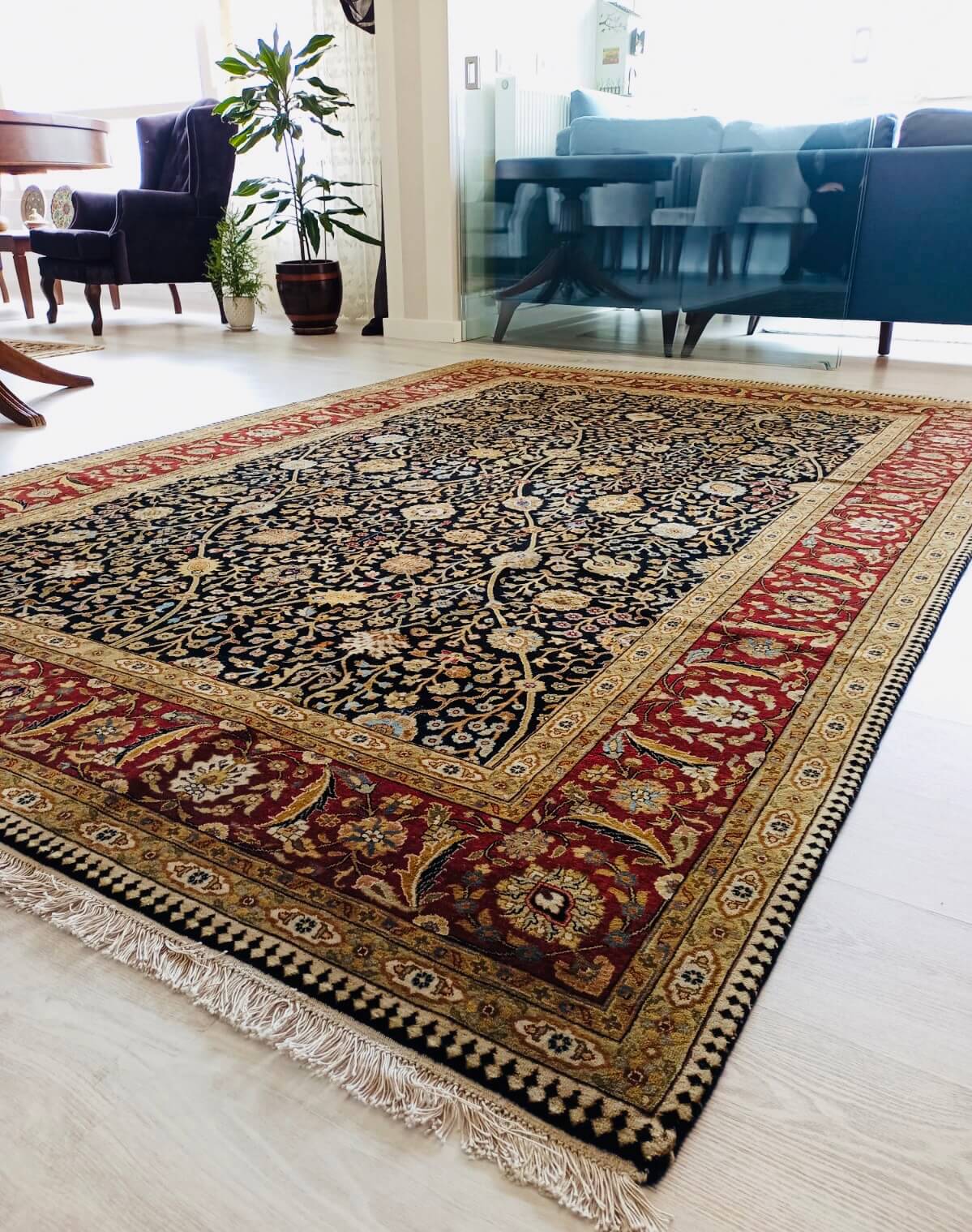 Hayyam Usak Handwoven Rug by Camel Carpet
