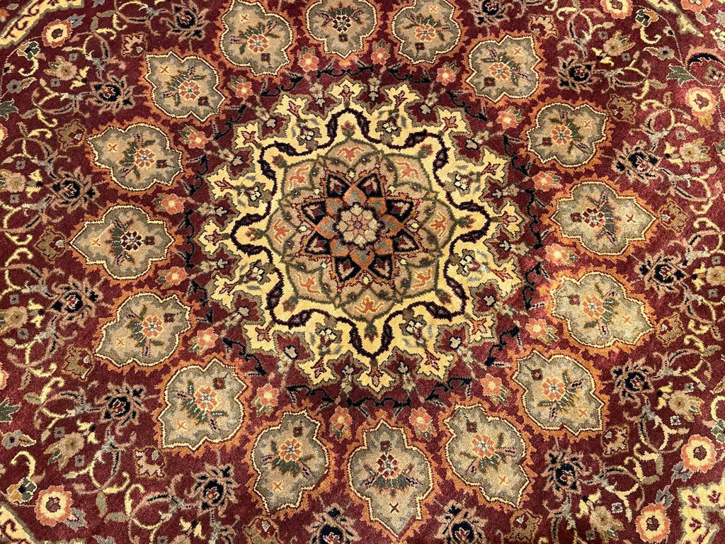 Hayyam Usak Handwoven Round Rug – 143X143 by Camel Carpet