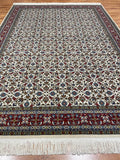 Hereke Lale Patterned Cream Handwoven Rug – 274X386 by Camel Carpet