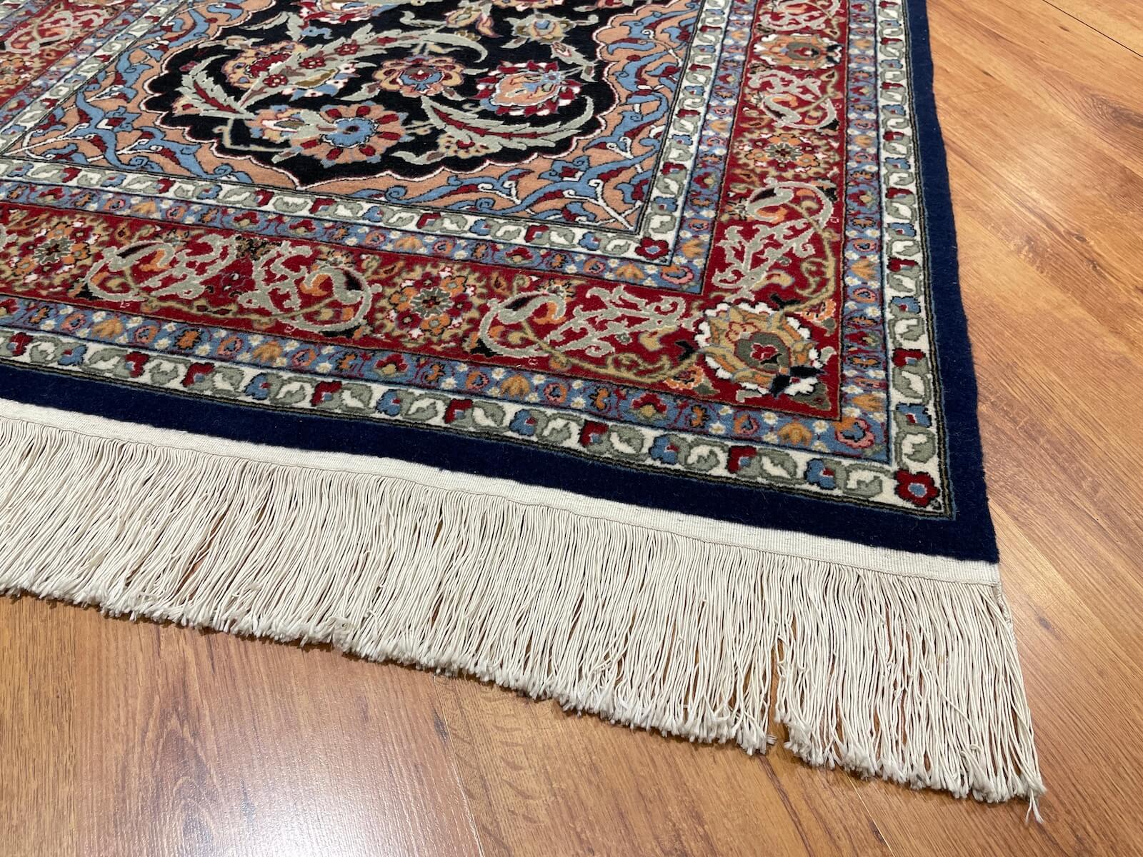 Hereke Mihrapli Black Handwoven Rug – 121X203 by Camel Carpet