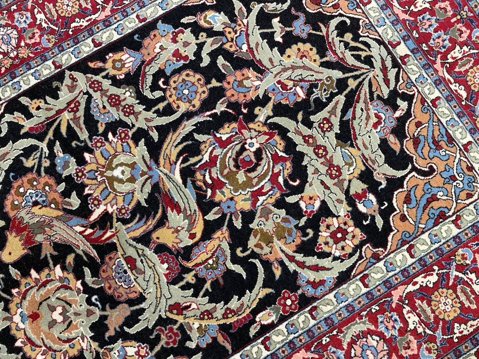 Hereke Mihrapli Black Handwoven Rug – 121X177 by Camel Carpet