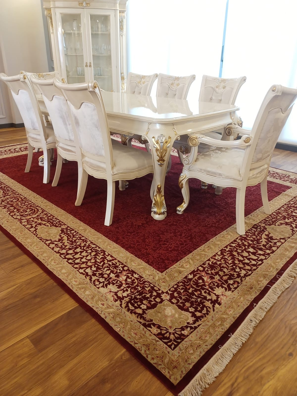 Hurrem Silk-Blend Usak Handwoven Rug – 296X405 by Camel Carpet