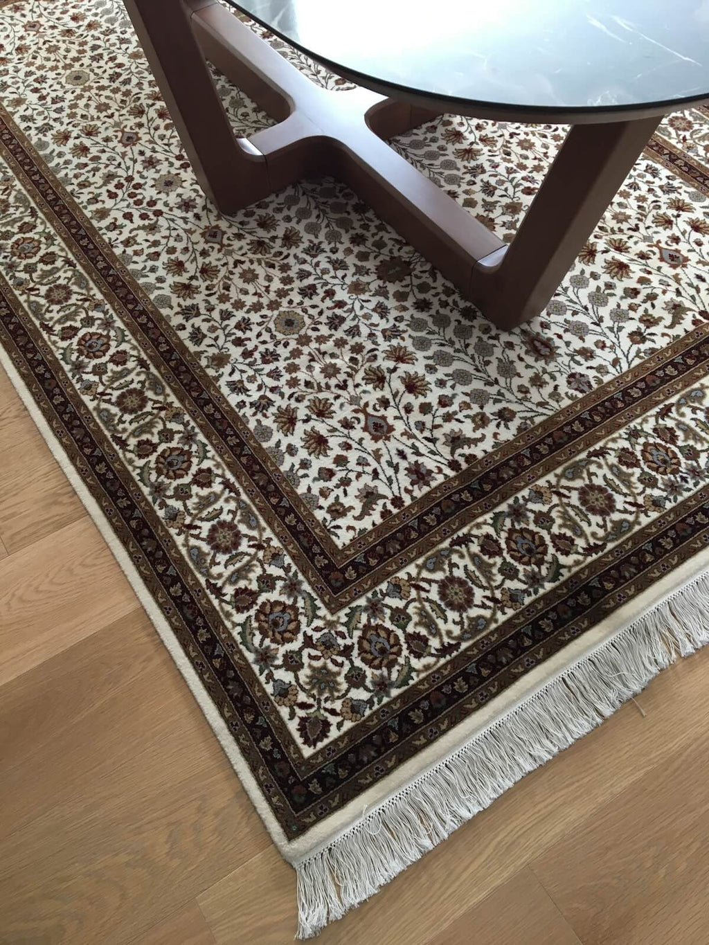 Hurrem Silk-Blend Usak Handwoven Rug – 126X184 by Camel Carpet