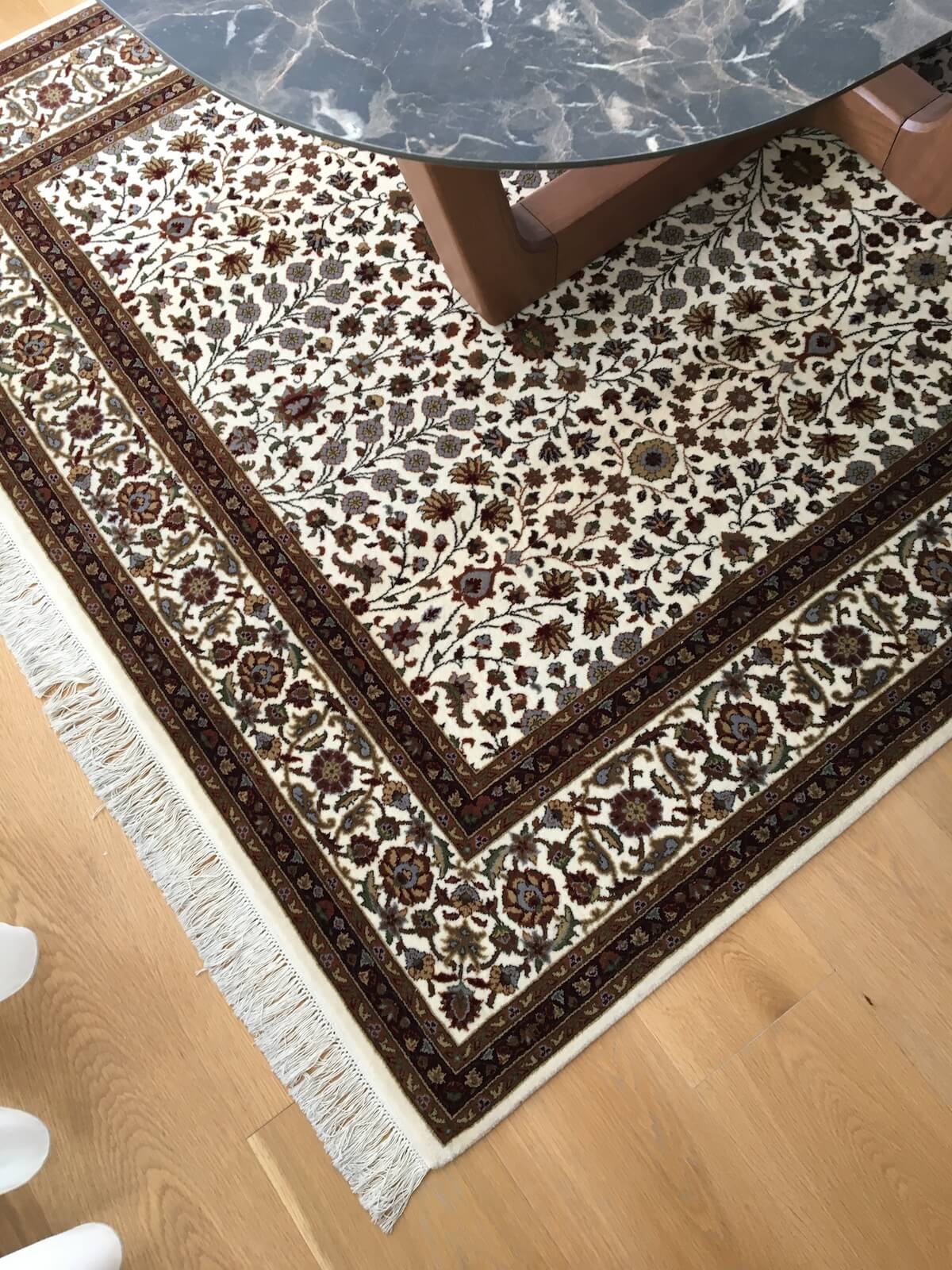 Hurrem Silk-Blend Usak Handwoven Rug – 126X184 by Camel Carpet