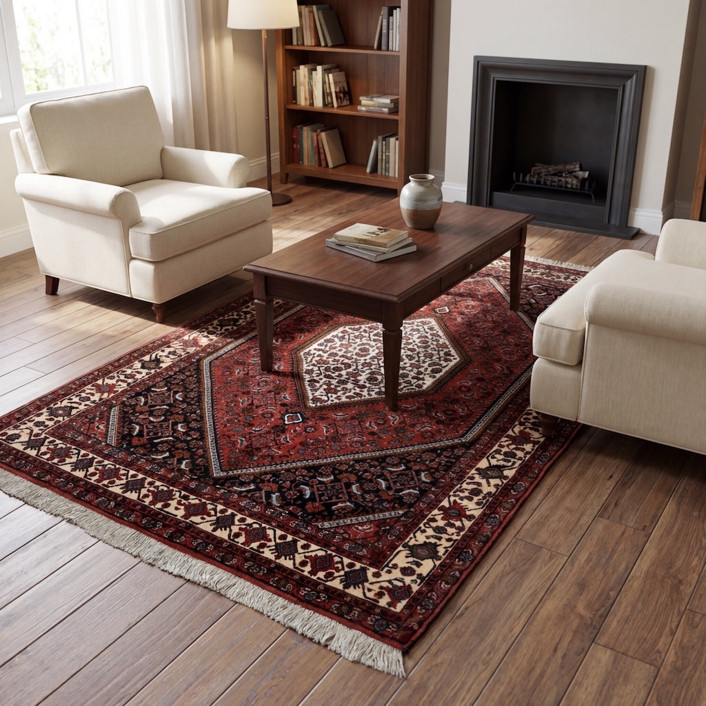 Iran Bidjar Handwoven Rug – 000718 by Camel Carpet