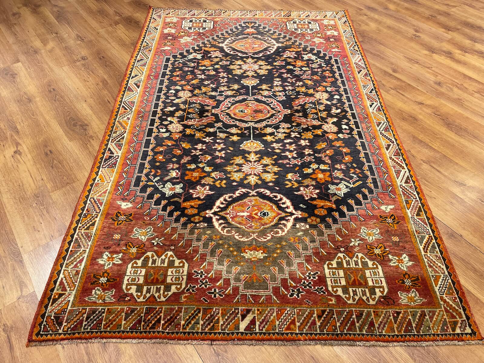 Iran Gabbe Handwoven Rug – 162X264 by Camel Carpet