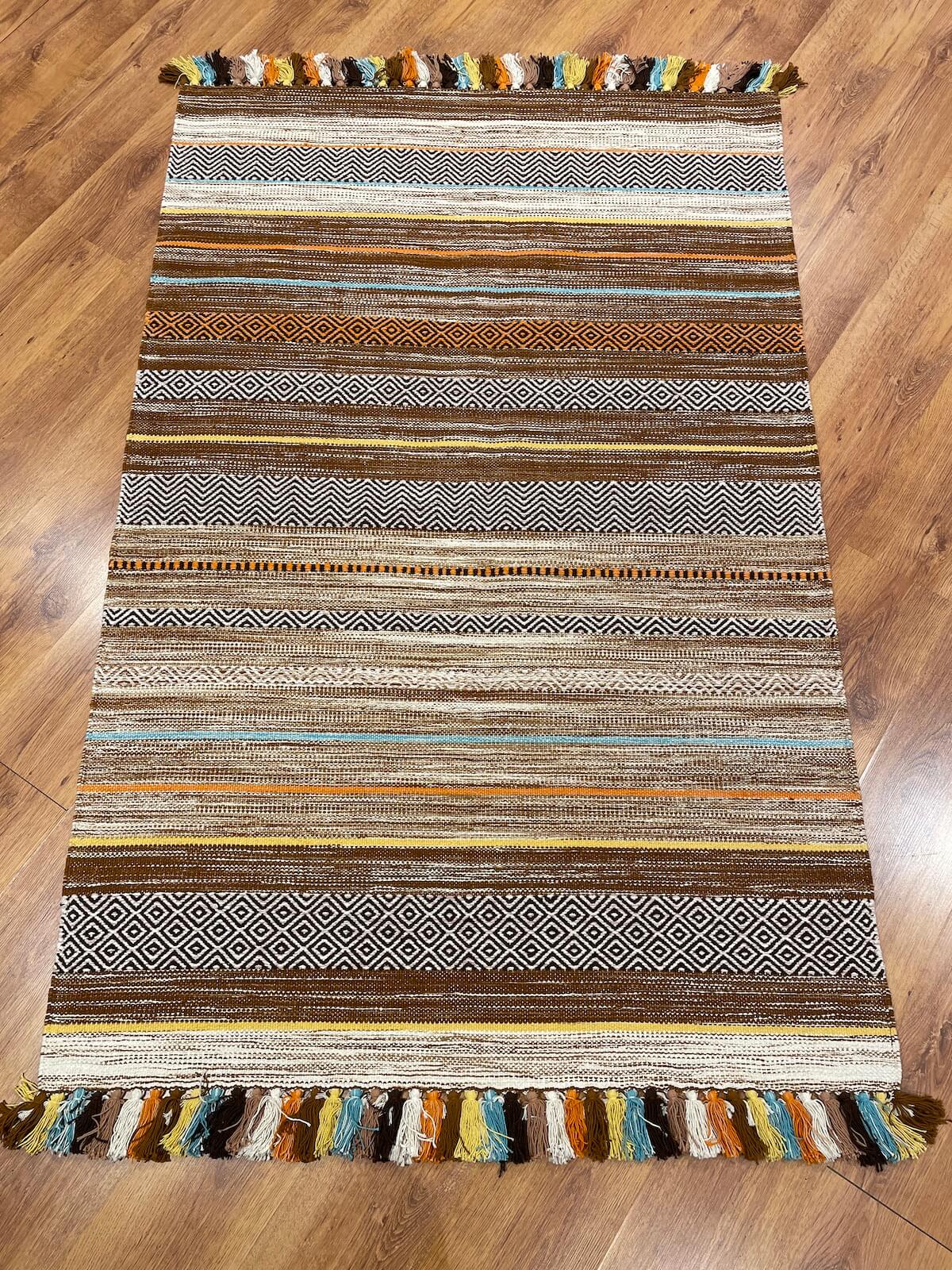Iskandinav Kilim 02 Fildisi – 120X180 by Camel Carpet