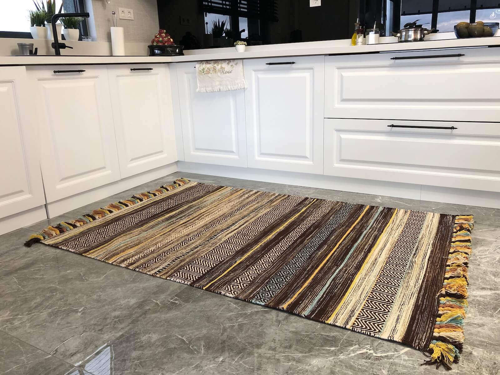 Iskandinav Kilim 02 Brown – 120X180 by Camel Carpet