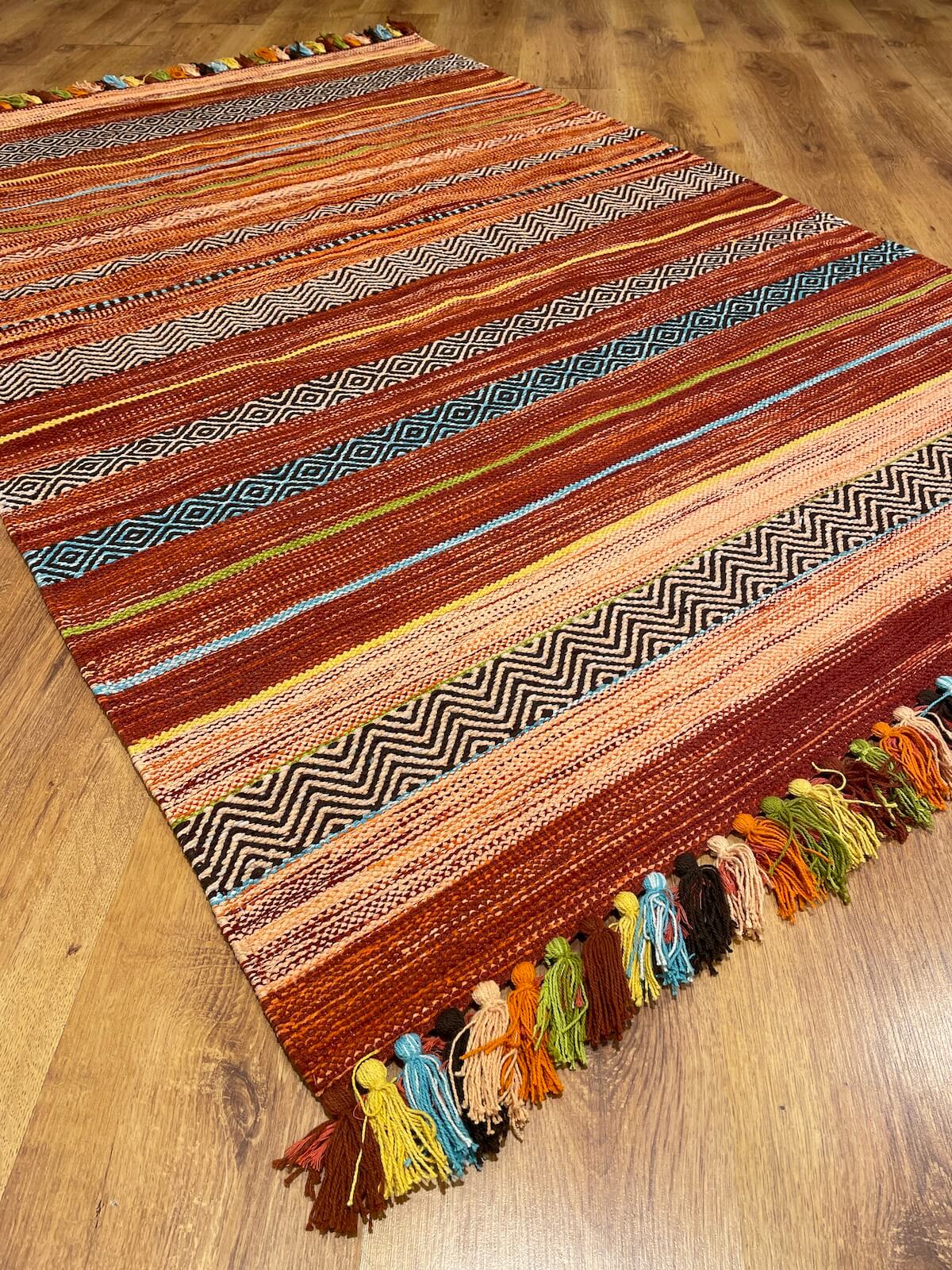 Iskandinav Kilim 02 Kiremit – 120X180 by Camel Carpet