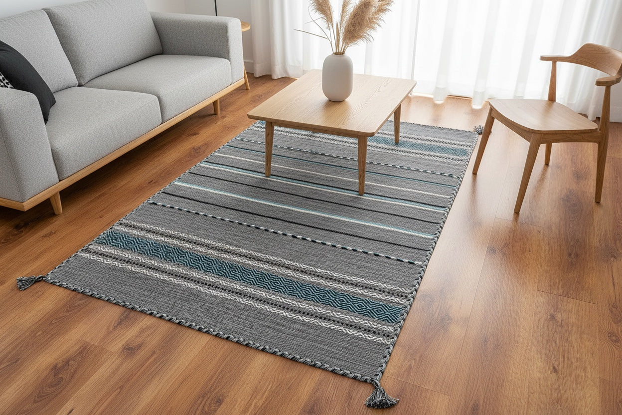 Iskandinav Kilim 03 Acik Gray – 120X180 by Camel Carpet