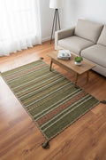 Iskandinav Kilim 03 Green – 120X180 by Camel Carpet